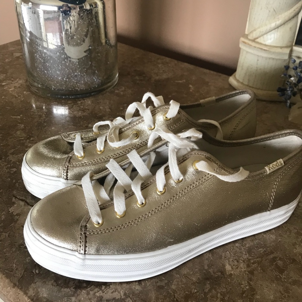 Gold KEDS sneakers